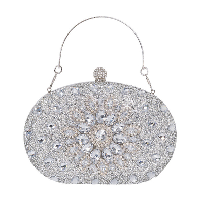 Amazon-Diamant-Einkruste Sonnenblumen Dinner-Tasche Damen-Mode Bankett Clutch All-Match-Kleid Abendtasche