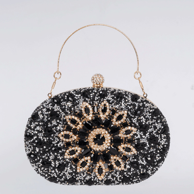 Amazon-Diamant-Einkruste Sonnenblumen Dinner-Tasche Damen-Mode Bankett Clutch All-Match-Kleid Abendtasche