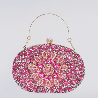 Amazon-Diamant-Einkruste Sonnenblumen Dinner-Tasche Damen-Mode Bankett Clutch All-Match-Kleid Abendtasche