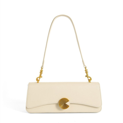Neue echte Kuhhaut-Schultertasche Frauen-Slanz-Tasche hochwertige Hand-Hand-Tasche Kuhhaut-Unterarm-Tasche