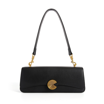 Neue echte Kuhhaut-Schultertasche Frauen-Slanz-Tasche hochwertige Hand-Hand-Tasche Kuhhaut-Unterarm-Tasche