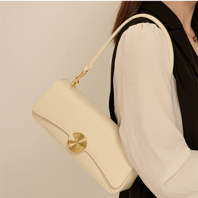 Neue echte Kuhhaut-Schultertasche Frauen-Slanz-Tasche hochwertige Hand-Hand-Tasche Kuhhaut-Unterarm-Tasche