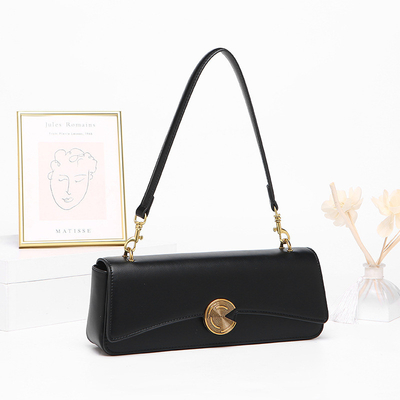 Neue echte Kuhhaut-Schultertasche Frauen-Slanz-Tasche hochwertige Hand-Hand-Tasche Kuhhaut-Unterarm-Tasche