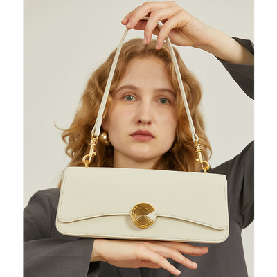 Neue echte Kuhhaut-Schultertasche Frauen-Slanz-Tasche hochwertige Hand-Hand-Tasche Kuhhaut-Unterarm-Tasche