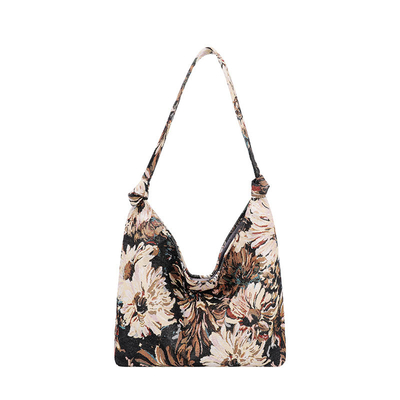 LARGE KAPITÄT DAMEN'S BAG Französisch Einfache Leinwand BAG ÖLEMALGIEN NATIONAL STYLE Schulter Tasche TOTE BUCKET BAG