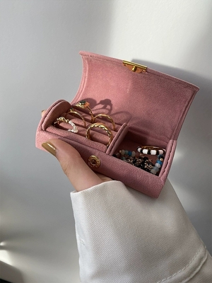 Neue exquisite hochwertige Samtschmuckschachtel Ring Armband Halskette Aufbewahrungsschachtel Reise Kleines tragbares Schmuckstück