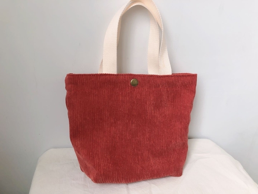 Artsy Corduroy Tasche Casual Portable Mini Ladies Klammer Tasche Vintage Kleidungsstück Tasche Bento Tasche