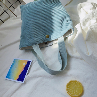 Artsy Corduroy Tasche Casual Portable Mini Ladies Klammer Tasche Vintage Kleidungsstück Tasche Bento Tasche