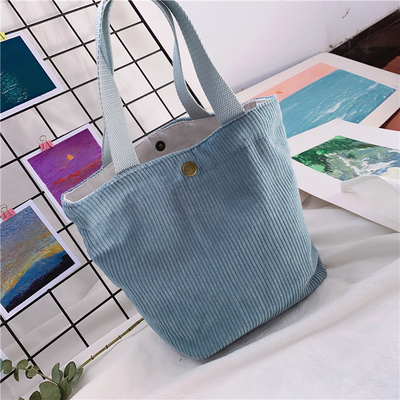 Artsy Corduroy Tasche Casual Portable Mini Ladies Klammer Tasche Vintage Kleidungsstück Tasche Bento Tasche