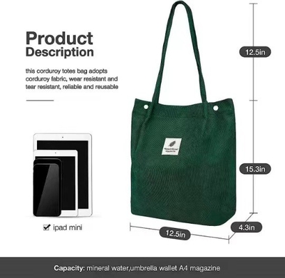 WOMEN'S BAG SIMPLE FASHION CORDUROY BAG Klasse Leinwand BAG Schulter Tasche Campus Crossbody BAG TOTE BAG