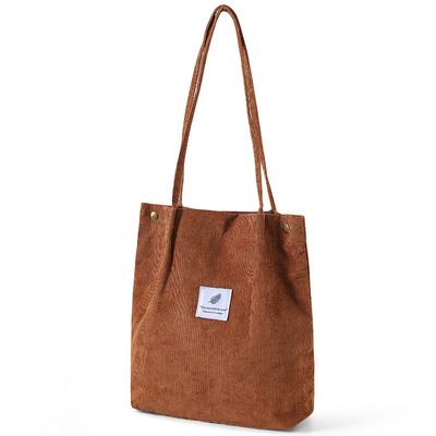 WOMEN'S BAG SIMPLE FASHION CORDUROY BAG Klasse Leinwand BAG Schulter Tasche Campus Crossbody BAG TOTE BAG