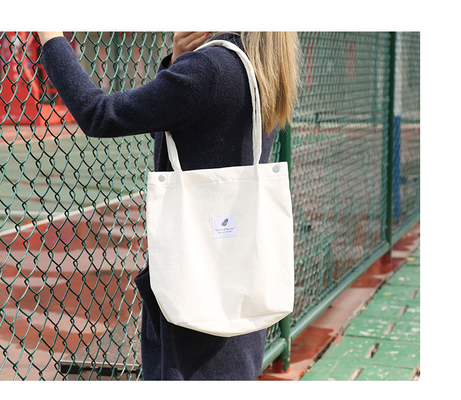 WOMEN'S BAG SIMPLE FASHION CORDUROY BAG Klasse Leinwand BAG Schulter Tasche Campus Crossbody BAG TOTE BAG