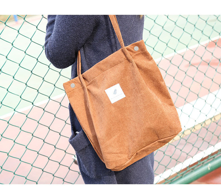 WOMEN'S BAG SIMPLE FASHION CORDUROY BAG Klasse Leinwand BAG Schulter Tasche Campus Crossbody BAG TOTE BAG