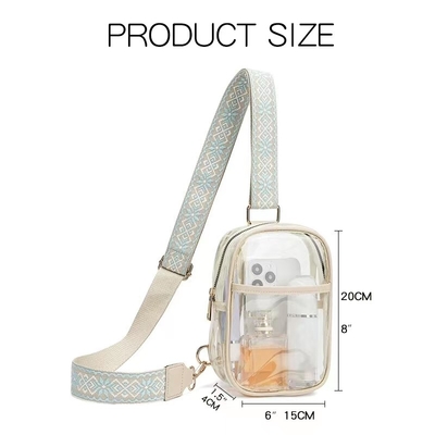 TPU-transparente Anti-Splash-Brusttasche,LULU-transparente Tasche LULU-Kreuzschultertasche