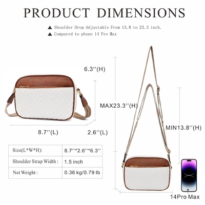 HOT-QUILTED BROIDERY CHECK COLOR MATCHING VINTAGE Schultertasche Reißverschluss Gürtel über den Körper Tasche Tasche kleine quadratische Tasche