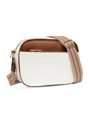 HOT-QUILTED BROIDERY CHECK COLOR MATCHING VINTAGE Schultertasche Reißverschluss Gürtel über den Körper Tasche Tasche kleine quadratische Tasche