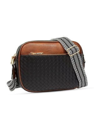 HOT-QUILTED BROIDERY CHECK COLOR MATCHING VINTAGE Schultertasche Reißverschluss Gürtel über den Körper Tasche Tasche kleine quadratische Tasche
