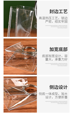 NS TRANSPARENT PVC TOTE BAG RUNDE HAND Hochzeitsgesellschaft Geschenk Süßigkeiten BAG Blüten Geschenk BAG