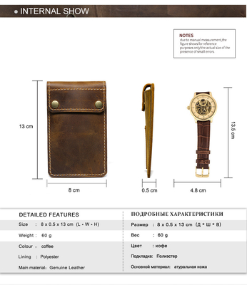 Überschreitende RETRO HORSE CRAZY LEDER Uhrenbeutel KONVENIENT kreatives Leder Uhrenlager HOLSTER