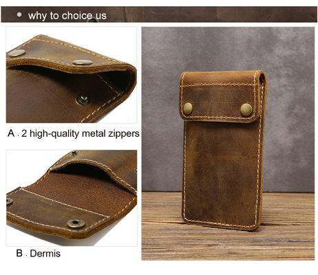 Überschreitende RETRO HORSE CRAZY LEDER Uhrenbeutel KONVENIENT kreatives Leder Uhrenlager HOLSTER