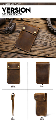 Überschreitende RETRO HORSE CRAZY LEDER Uhrenbeutel KONVENIENT kreatives Leder Uhrenlager HOLSTER