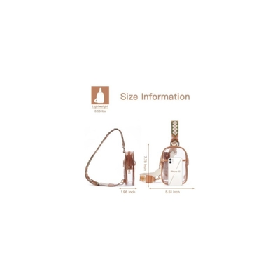 TPU-transparente Anti-Splash-Brusttasche,LULU-transparente Tasche LULU-Kreuzschultertasche