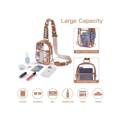 TPU-transparente Anti-Splash-Brusttasche,LULU-transparente Tasche LULU-Kreuzschultertasche