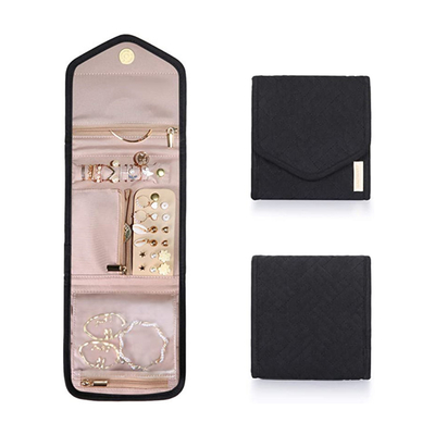 Faltbare Juweliertasche Reisetasche tragbare Juweliertasche Aufbewahrungstasche mehrringige Ohrringe Juweliertasche