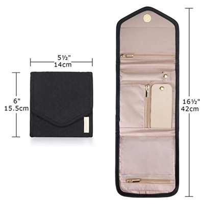 Faltbare Juweliertasche Reisetasche tragbare Juweliertasche Aufbewahrungstasche mehrringige Ohrringe Juweliertasche