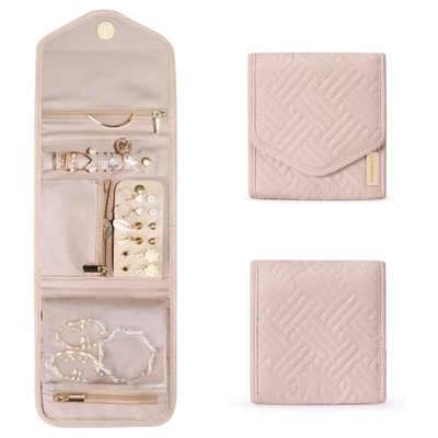 Faltbare Juweliertasche Reisetasche tragbare Juweliertasche Aufbewahrungstasche mehrringige Ohrringe Juweliertasche