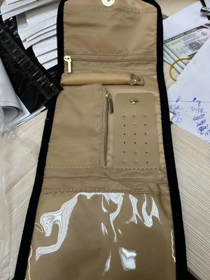 Faltbare Juweliertasche Reisetasche tragbare Juweliertasche Aufbewahrungstasche mehrringige Ohrringe Juweliertasche