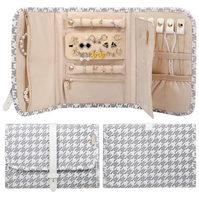 Reise-Schmuck-Lager-Kiste große Schmuck-Lager-Buch-Tasche tragbare faltbare Reise-Schmuck-Tasche