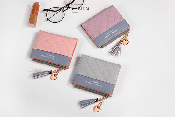 KORÄISCHE Version der neuen Frauen-Short-Wallet-Wallets mit Farbspaltung-Short-Wallet-Frisuren-Zipper-Multi-Card-Münzen-Wallet auf Lager