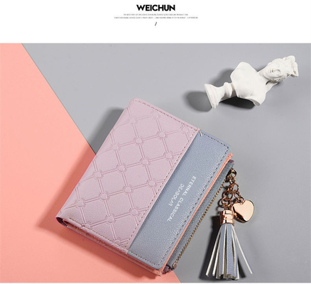 KORÄISCHE Version der neuen Frauen-Short-Wallet-Wallets mit Farbspaltung-Short-Wallet-Frisuren-Zipper-Multi-Card-Münzen-Wallet auf Lager