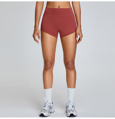 Nackte Pfirsich-Hipp-Lift-Yoga-Hosen Damen-Abdominal-Yoga-Shorts Drei-Punkte-Fest-Fitness-Hosen Laufhosen