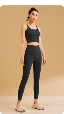 NEUE SOLID COLOR SPLICING YOGA Kleidung schnell trocken schockdicht sammeln keine Spuren Schönheit Rücken Sport Fitness Kleidung