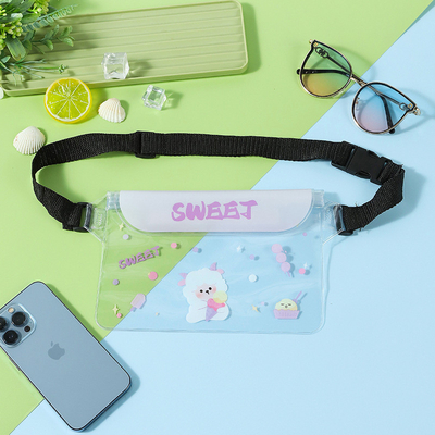 3 Schicht versiegelte große Mobiltelefone wasserdichte Tasche schräg gestreckte Streuung schwimmende wasserdichte FANNY PACK PVC Rafting im Freien Meer