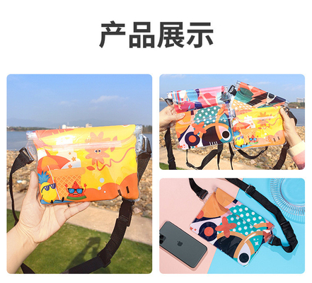 3 Schicht versiegelte große Mobiltelefone wasserdichte Tasche schräg gestreckte Streuung schwimmende wasserdichte FANNY PACK PVC Rafting im Freien Meer
