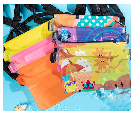 3 Schicht versiegelte große Mobiltelefone wasserdichte Tasche schräg gestreckte Streuung schwimmende wasserdichte FANNY PACK PVC Rafting im Freien Meer