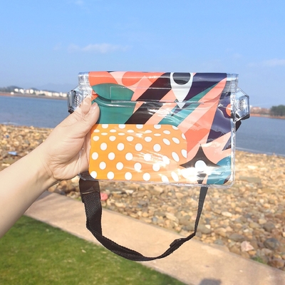 3 Schicht versiegelte große Mobiltelefone wasserdichte Tasche schräg gestreckte Streuung schwimmende wasserdichte FANNY PACK PVC Rafting im Freien Meer