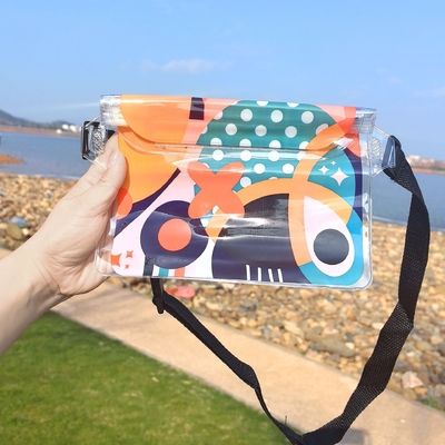 3 Schicht versiegelte große Mobiltelefone wasserdichte Tasche schräg gestreckte Streuung schwimmende wasserdichte FANNY PACK PVC Rafting im Freien Meer