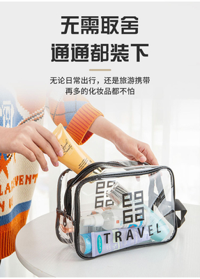 Transparente PVC-Versorgungstüte PORTABLE INTERNET-SELEBRITÄT PORTABLE wasserdichte Toilettentüte Kosmetik