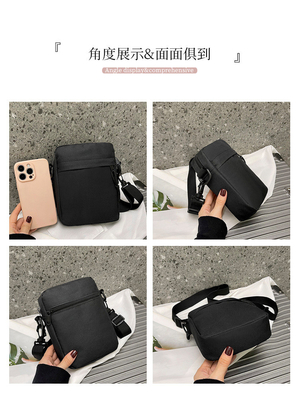Einfache OXFORD KLOTH Casual Crossbody Tasche Männer Einfache Feste Farbe Handy Tasche mit einer einzigen Schulter kleiner Rucksack