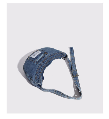 2024 GRENZüberschreitend NEUE Unterarmtasche NICHE DESIGN RETRO WASH DENIM BAG Senior DUMPLING BAG