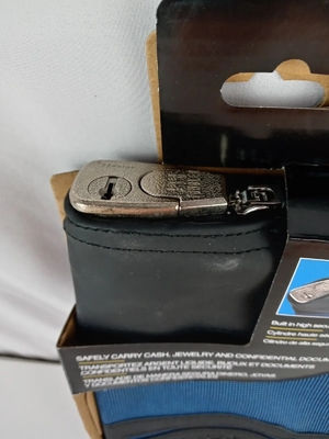 Wasserdichte Geldtasche mit Schloss und 2 Schlüsseln, Nylon-Datei-Tasche, Reißverschluss-Tasche,