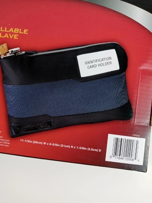 Wasserdichte Geldtasche mit Schloss und 2 Schlüsseln, Nylon-Datei-Tasche, Reißverschluss-Tasche,