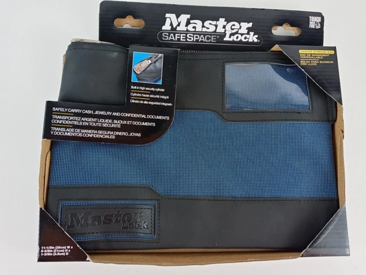Wasserdichte Geldtasche mit Schloss und 2 Schlüsseln, Nylon-Datei-Tasche, Reißverschluss-Tasche,