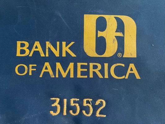 VINTAGE BANK OF AMERICA GELD Tasche Schloss Tasche ID Tasche Bill Tasche Münze Tasche Bank Schloss Tasche