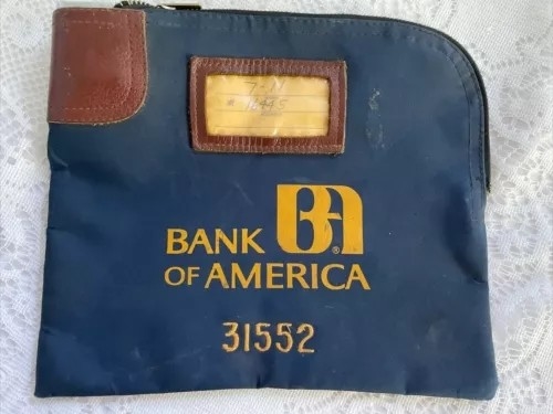 VINTAGE BANK OF AMERICA GELD Tasche Schloss Tasche ID Tasche Bill Tasche Münze Tasche Bank Schloss Tasche