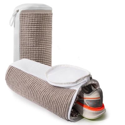 GRENZüberschreitende Plüschschuhwaschtasche mit Fell ausgekleidet Schuhwaschtasche Schuhwaschtasche für faule Menschen tragbare Schuhwaschtasche